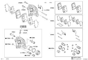 Rear Left Brake Caliper 47850-30301 for Toyota Crown