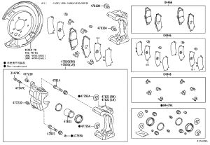 Rear Brake Pads 04466-30280 for Lexus GS Series