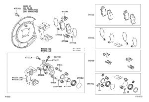 Rear Brake Caliper Repair Kit 04479-06320 for Toyota Camry