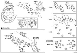 Rear Brake Pad Set 04466-47051 for Toyota E'Z