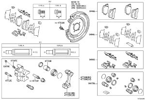 Rear Brake Pads Set 04466-48080 for Toyota WISH