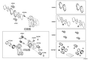 Rear Brake Caliper Repair Kit 04479-48050 for Toyota Harrier