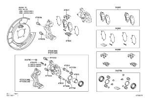 Rear Brake Caliper Repair Kit 04479-48120 for Toyota Highlander
