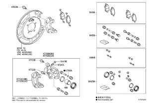 Rear Brake Caliper 47830-28060 for Toyota Previa