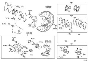 Front brake pads (set) 04465-21030 for Toyota Corolla