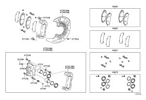 Front Brake Pads 044650-E010 for Toyota Sienna