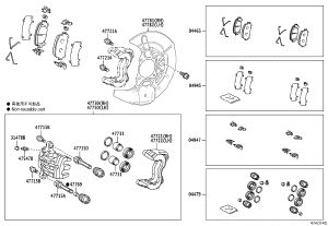 Front Brake Sub-Pump Repair Kit 04478-0E030 for Toyota Highlander