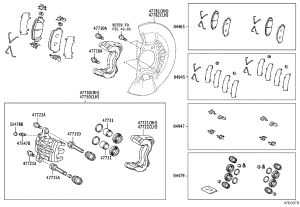 Front Brake Cylinder Repair Kit 04478-0E050 for Toyota Sienna