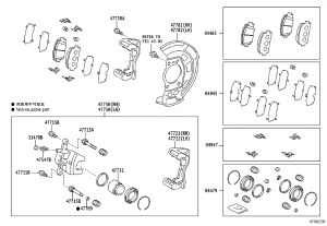 Front Brake Cylinder Repair Kit 04478-0R010 for Toyota RAV4