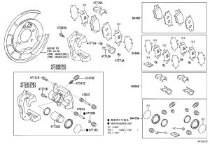 Rear Right Brake Caliper 47830-42080 for Toyota RAV4