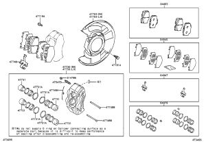 Front Brake Caliper Repair Kit 04479-35040 for Toyota 4Runner