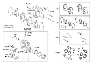 Rear Brake Caliper 47830-22220 for Lexus GS
