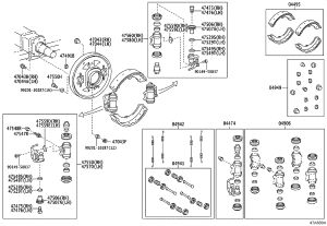 Rear Brake Pads Set 04494-36300 for Toyota Coaster