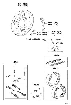 Rear Brake Pad Set 04495-0D070 for Toyota Vios