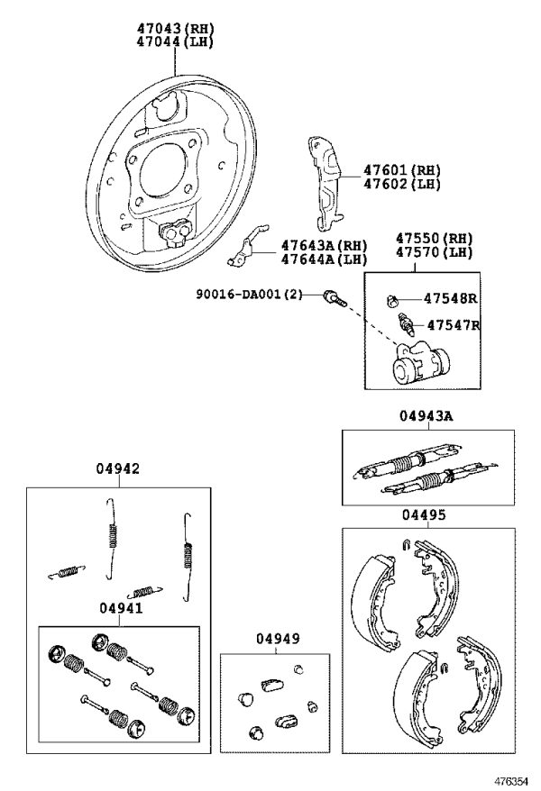 Rear Brake Pad Set 04495-0D070 for Toyota Vios
