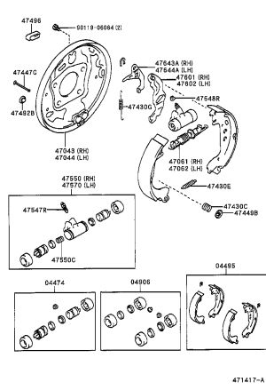 Rear Brake Shoe Return Spring 90506-14073 for Toyota BB