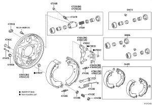 Left Parking Brake Shoe Strut Assembly 47062-30030 for Toyota T.U.V