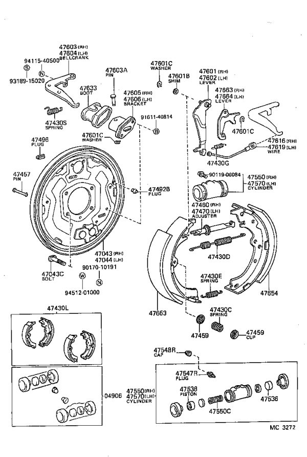 Rear Brake Cylinder Seal Kit 04906-30060 for Toyota DYNA 100