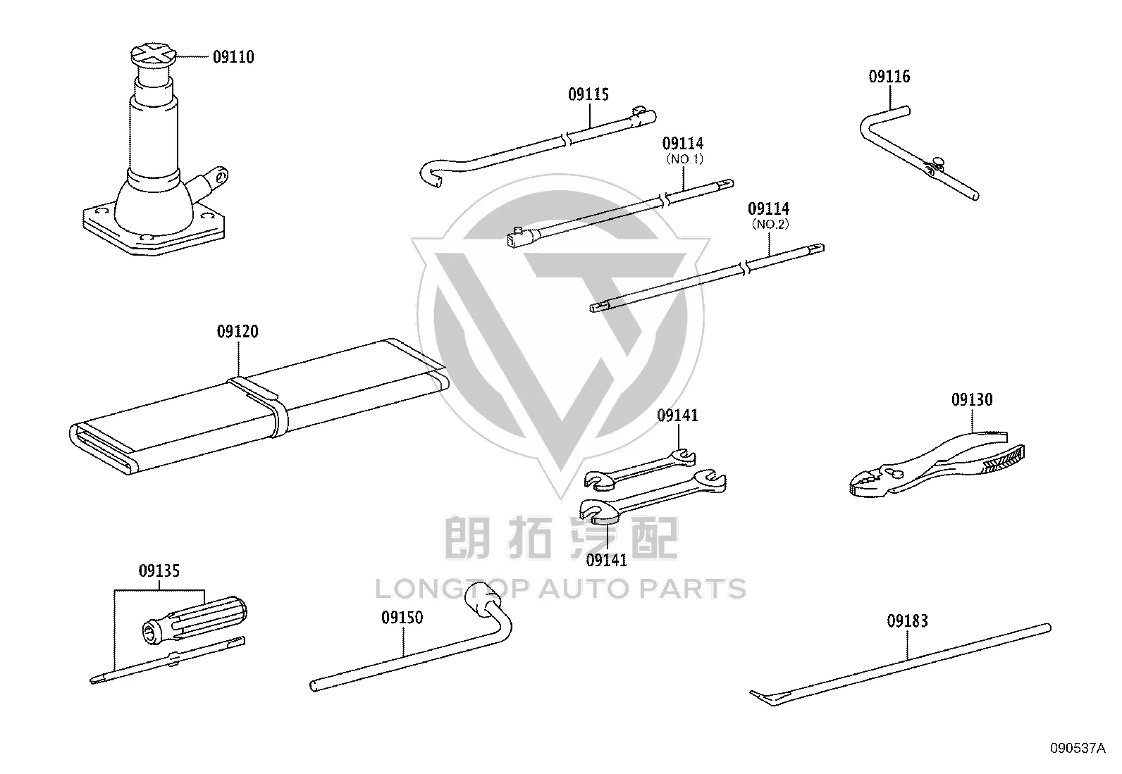 Jack 09111-60132 for Toyota 4RUNNER