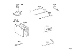 Jack handle extension rod sub-assembly 09114-35040 for Toyota 4RUNNER