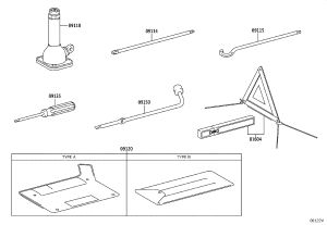 Jack sub-assembly 09111-60150 for Toyota LEXUS GX550