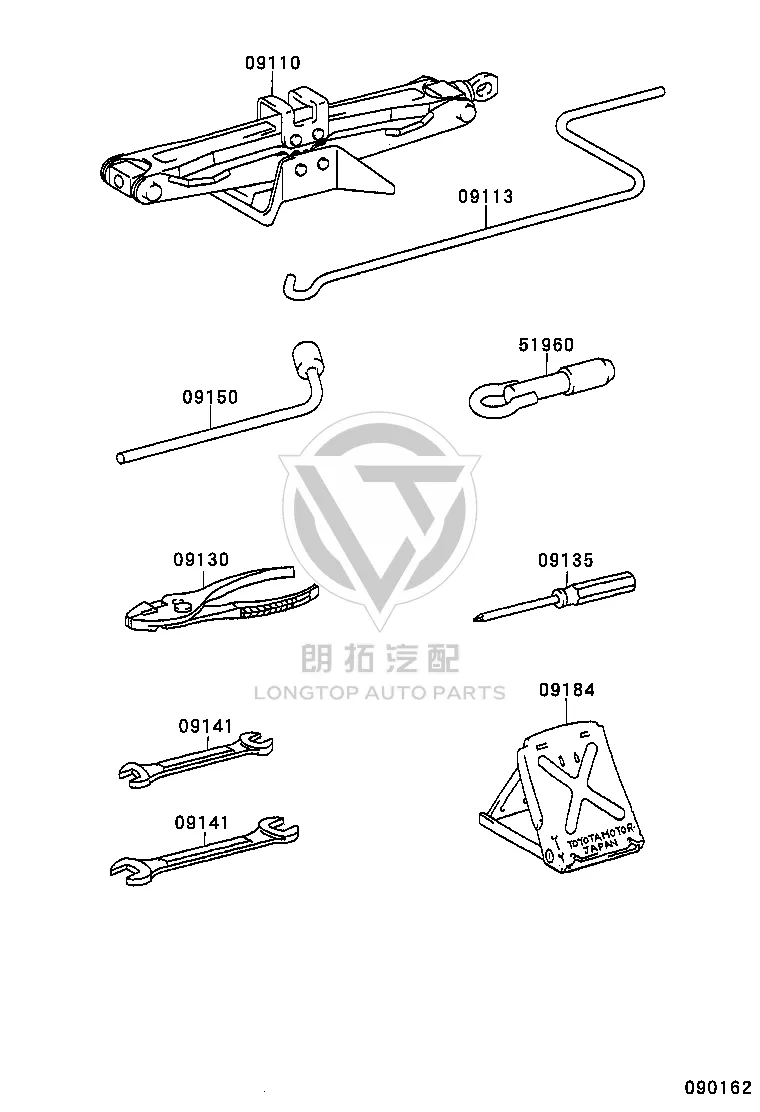 Car Jack Assembly 09111-AA010 for Toyota Avalon