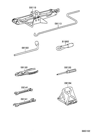 Car Jack Assembly 09111-AA010 for Toyota Avalon