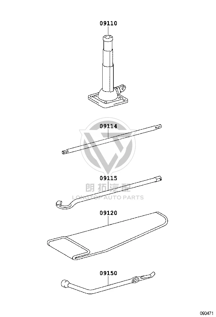 Tire Wrench 09150-0C020 for Toyota Sequoia