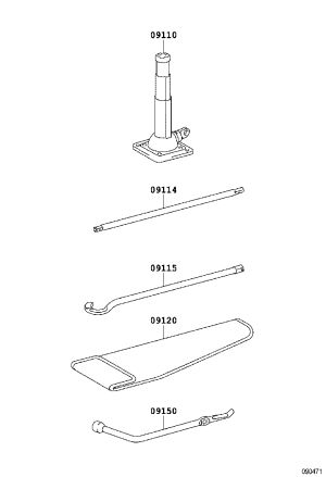 Tire Wrench 09150-0C020 for Toyota Sequoia