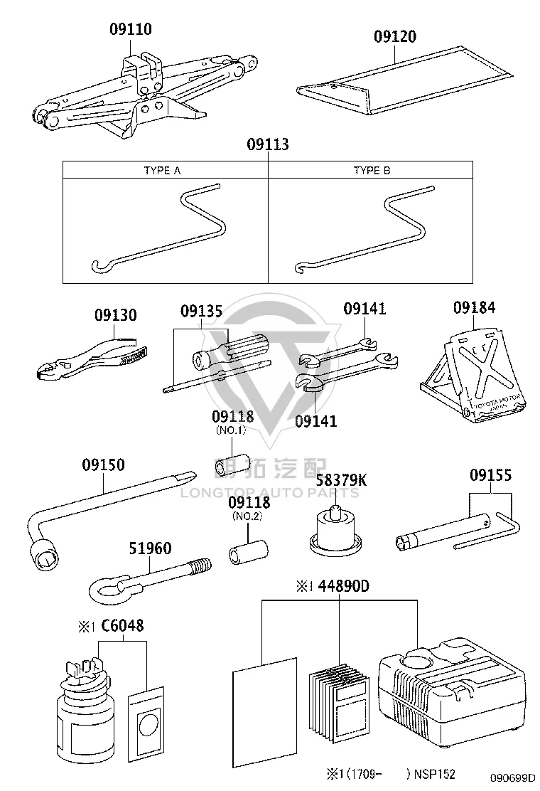 Spark Plug Wrench 09155-74010 for Toyota 4RUNNER
