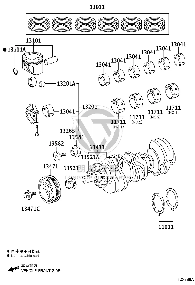 Crankshaft Pulley 13470-31014 for Toyota 4RUNNER
