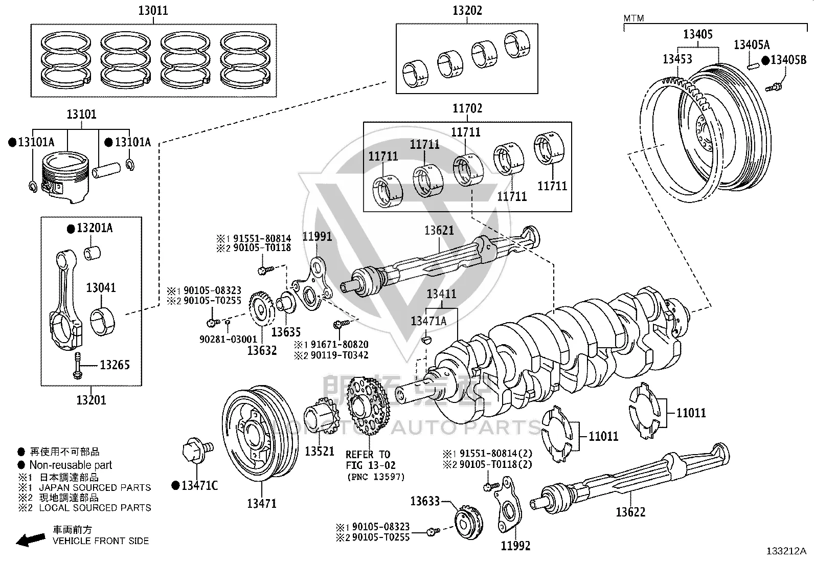 Crankshaft Timing Gear 13521-31060 for Toyota Fortuner