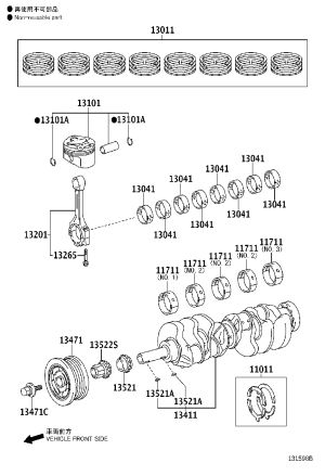 Crankshaft Bearing 11071-38010D4 for Toyota Land Cruiser