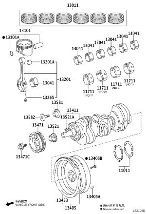 Crankshaft Timing Wheel 13521-66020 for Toyota Land Cruiser