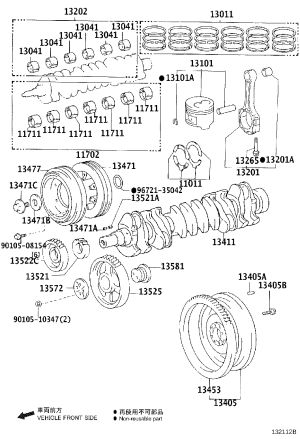 Pump Drive Shaft Gear 13522-66030 for Toyota Land Cruiser