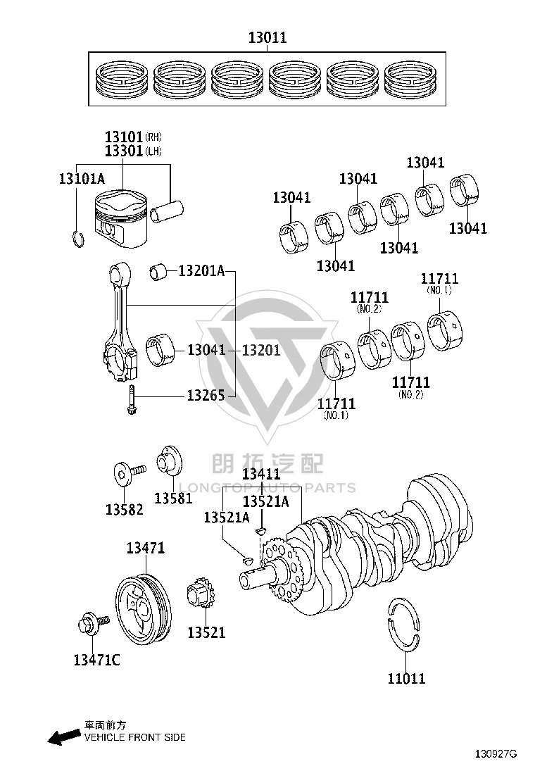 Crankshaft Pulley 13470-0P030 for Toyota Crown