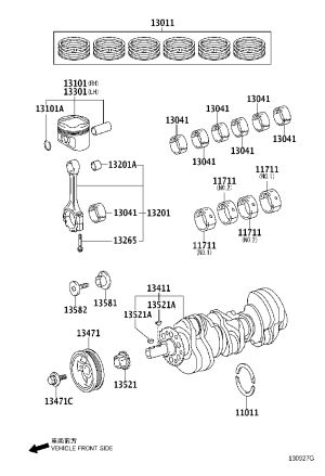 Connecting Rod Bearing 13041-0P02002 for Toyota Crown