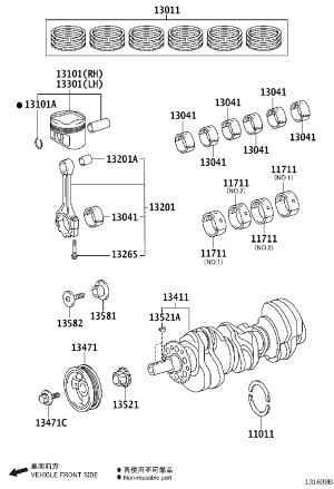 Crankshaft Pulley 13470-0P031 for Toyota Crown