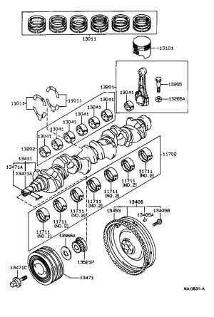 Crankshaft Main Bearing 117017002202 for Toyota Crown