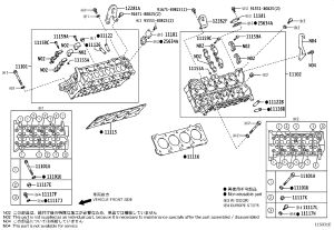 Engine Cylinder Head Gasket 11116-50070 for Toyota Land Cruiser