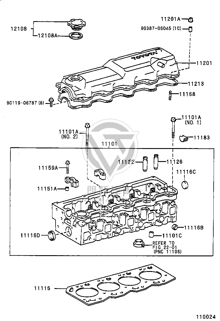Engine Gasket 11115-62081 for Toyota Land Cruiser