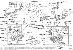Engine cylinder head (left) 11102-59085 for Toyota Crown