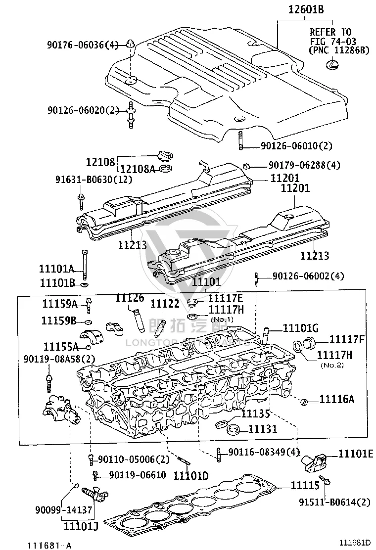 Bolt 90105-06221 for Toyota Land Cruiser