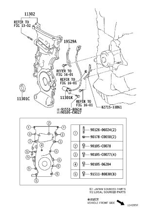 Engine Timing Cover 11310-28071 for Toyota Camry