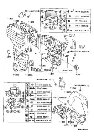 FWD Panel Gasket 11312-54021 for Toyota CRESSIDA