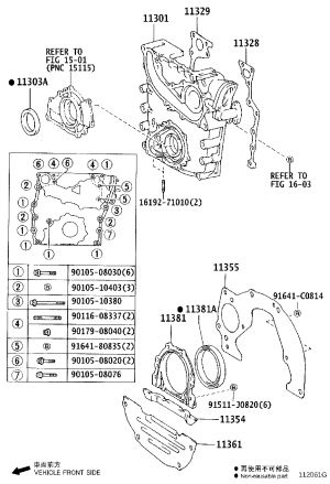 Crankshaft Rear Oil Seal Housing 11381-75010 for Toyota 4RUNNER