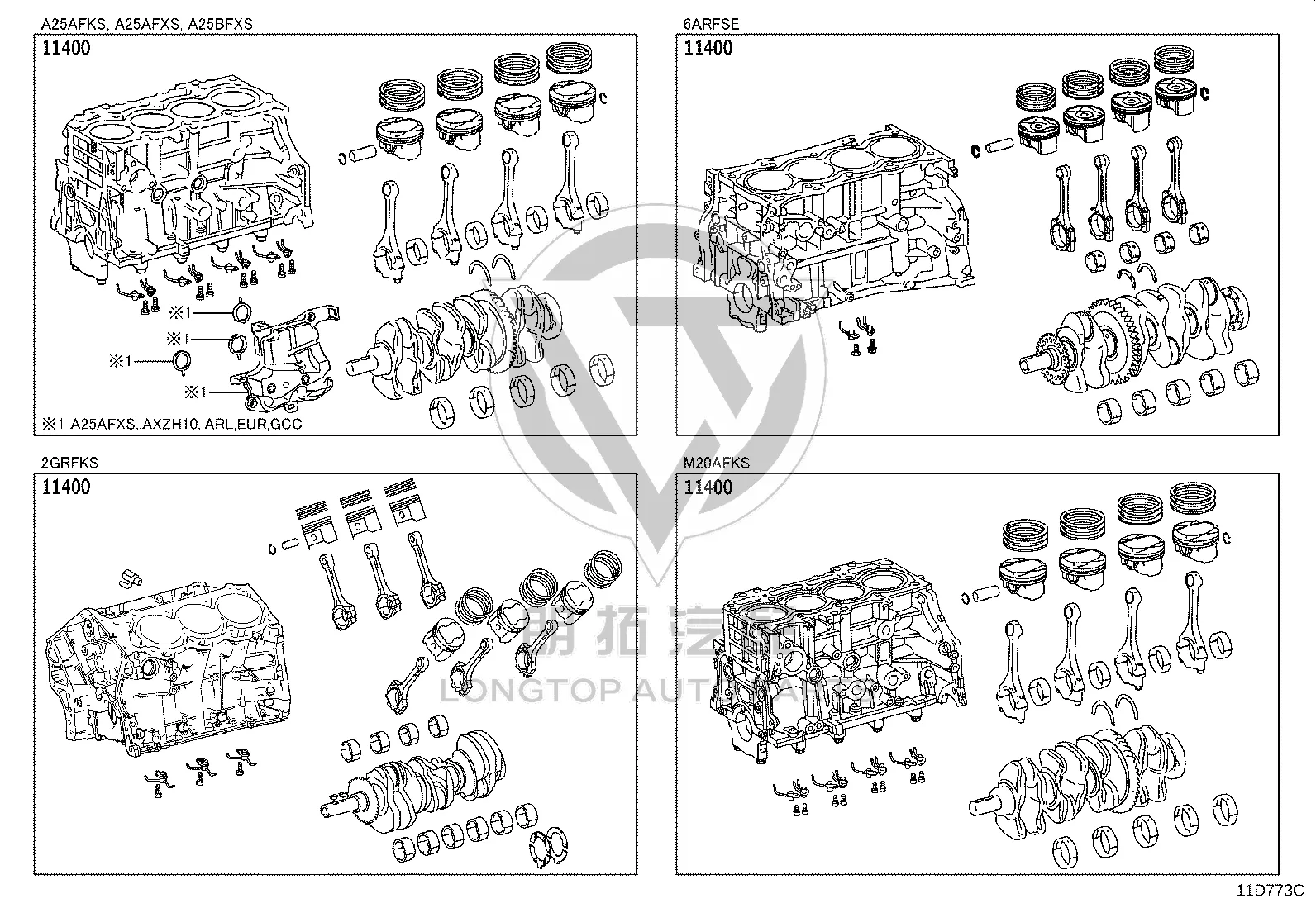 Engine Cylinder Block 11400-31420 for Toyota ALPHARD