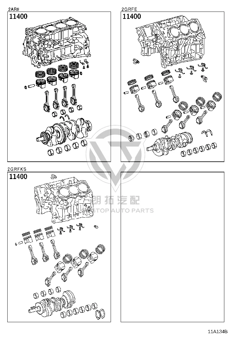 Engine Cylinder Block 11400-36110 for Toyota Alphard