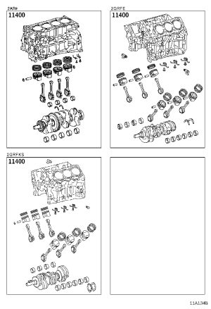 Engine Cylinder Block 11400-36110 for Toyota Alphard