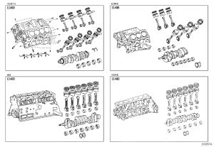 Engine Middle Cylinder 11400-17120 for Toyota Land Cruiser 100, Land Cruiser & Coaster